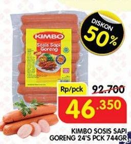 Promo Harga Kimbo Sosis Sapi Goreng 744 gr - Superindo