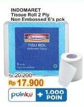 Promo Harga Indomaret Tissue Roll 2 Ply Non Embossed 6 roll - Indomaret