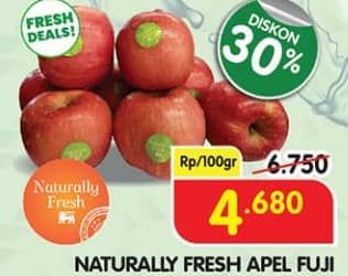 Promo Harga Naturally Fresh Apel Fuji per 100 gr - Superindo