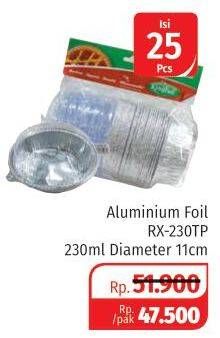 Promo Harga KING FOIL Aluminium Foil RX-230TP 230ml 25 pcs - Lotte Grosir