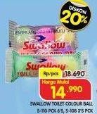 Promo Harga SWALLOW Naphthalene Toilet Colour Ball S-110, Toilet Colour Ball S-108 3 pcs - Superindo