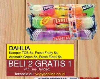 Promo Harga DAHLIA Naphthalene Toilet Ball Fresh Floral, Fresh Fruity, Aromatic Green 5 pcs - Yogya