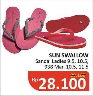 Promo Harga SUN SWALLOW Sandal Jepit Ladies  - Alfamidi