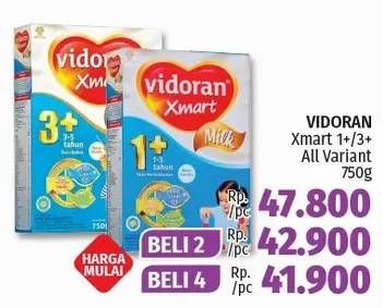 Promo Harga VIDORAN Xmart 1+/Xmart 3+ All Variants 750 gr - LotteMart
