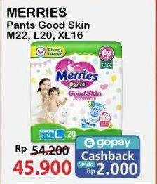 Promo Harga Merries Pants Good Skin M22, XL16, L20 16 pcs - Alfamart