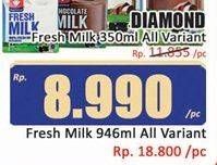 Promo Harga Diamond Fresh Milk All Variants 946 ml - Hari Hari