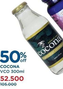 Promo Harga COCONA Virgin Coconut Oil 300 ml - Watsons