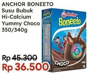 Promo Harga ANCHOR BONEETO Susu Bubuk Hi Calsium Yummy Choco 350 gr - Indomaret