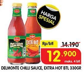 Promo Harga Del Monte Sauce Chilli, Extra Hot Chilli 340 ml - Superindo