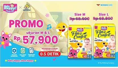 Promo Harga Baby Happy Baby Diapers Pants Fun & Comfort M34+2 36 pcs - Indomaret