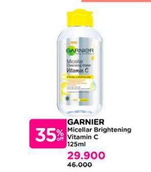 Promo Harga Garnier Micellar Water Vitamin C 125 ml - Watsons