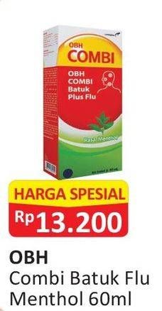 Promo Harga OBH COMBI Obat Batuk Plus Flu Menthol 60 ml - Alfamart
