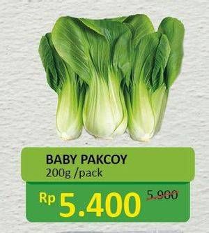 Promo Harga Baby Pakcoy Hijau per 200 gr - Alfamidi