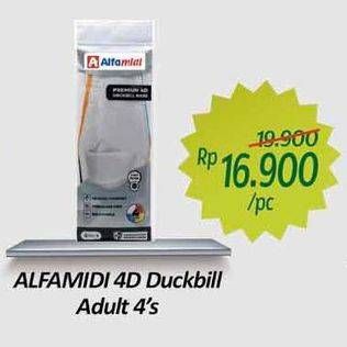Promo Harga ALFAMIDI Masker 4D Duckbill Adult 4 pcs - Alfamidi
