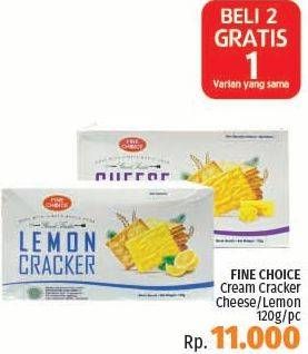 Promo Harga FINE CHOICE Cream Creakers Cheese, Lemon 120 gr - LotteMart