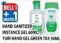 Promo Harga Hand Sanitizer Instance Gel/Yuri Hand Gel Green Tea  - Hypermart