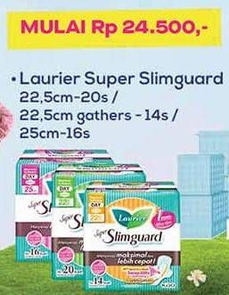 Promo Harga Laurier Super Slimguard Day 25cm, Gathers 22.5cm, 22.5 Cm 14 pcs - Hypermart