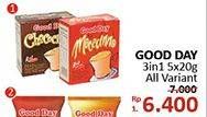 Promo Harga Good Day Instant Coffee 3 in 1 All Variants per 5 sachet 20 gr - Alfamidi