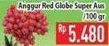Promo Harga Anggur Red Globe Australia Super per 100 gr - Hypermart