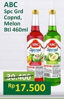 Promo Harga ABC Syrup Special Grade Melon, Coco Pandan 485 ml - Alfamart