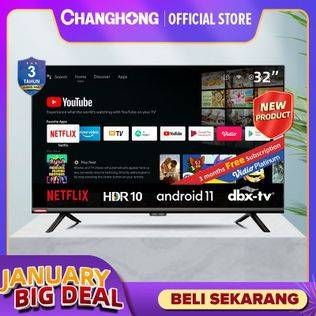 Promo Harga Changhong L32G7N Android 11 Smart TV Digital LED TV  - Shopee