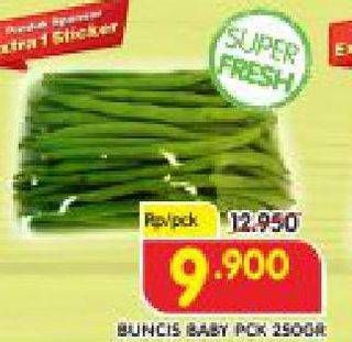 Promo Harga Buncis Baby per 250 gr - Superindo