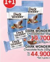 Promo Harga Dark Wonder Chocolate Almond 56 gr - LotteMart