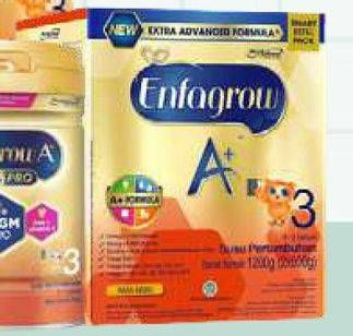 Promo Harga ENFAGROW A+3 Susu Bubuk Madu, Vanila 1200 gr - Carrefour