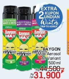 Promo Harga Baygon Max Obat Nyamuk Aerosol  All Variants 500 ml - LotteMart