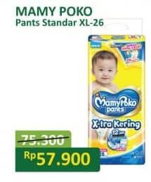 Promo Harga Mamy Poko Pants Xtra Kering XL26 26 pcs - Alfamart