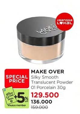 Promo Harga Make Over Silky Smooth Translucent Powder 01 Porcelain 35 gr - Watsons