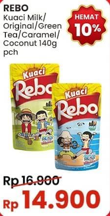 Promo Harga Rebo Kuaci Bunga Matahari Milk, Original, Green Tea, Caramel, Coconut 150 gr - Indomaret