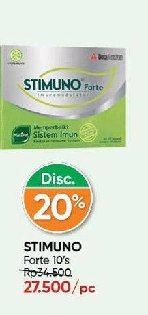 Promo Harga STIMUNO Forte Restores Immune System Capsule 10 pcs - Guardian
