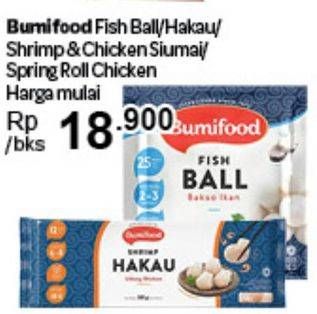 Promo Harga Bumifood Bakso Ikan/Hakau/Shrimp & Chicken Siumai/Spring Roll Chicken  - Carrefour