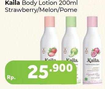 Promo Harga KAILA Body Lotion Strawberry Passion, Melon Fantasy, Pomegranate Bliss 200 ml - Carrefour