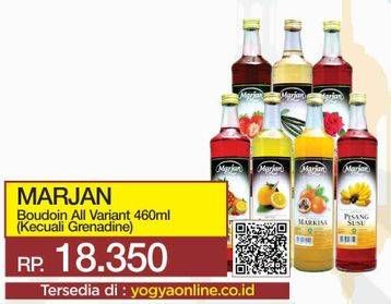 Promo Harga MARJAN Syrup Boudoin All Variants 460 ml - Yogya