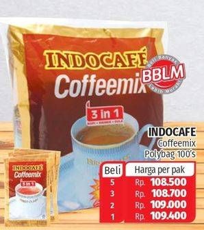 Promo Harga Indocafe Coffeemix per 100 sachet - Lotte Grosir