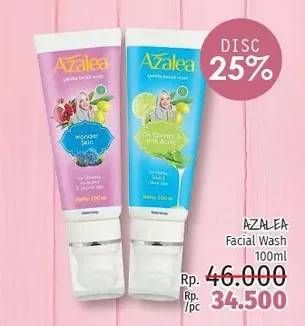Promo Harga AZALEA Facial Wash Wonder Skin 100 ml - LotteMart