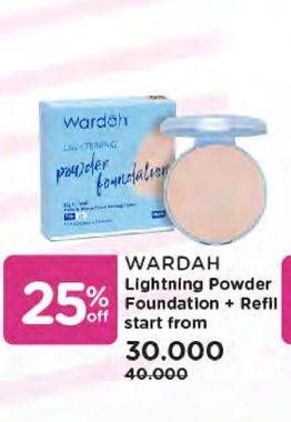 Promo Harga WARDAH Lightening Powder Foundation 12 gr - Watsons