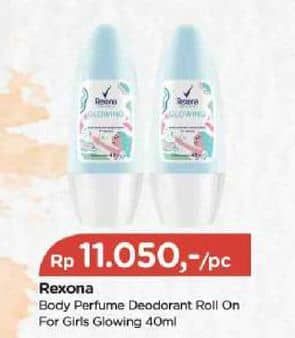 Promo Harga Rexona Deo Roll On Glowing White 40 ml - TIP TOP
