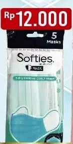 Promo Harga SOFTIES Masker  - Alfamart