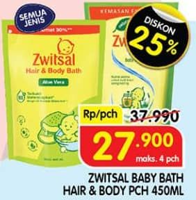 Promo Harga Zwitsal Natural Baby Bath 2 In 1 All Variants 450 ml - Superindo