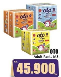 Promo Harga OTO Adult Diapers Pants M8 8 pcs - Hari Hari