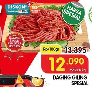 Promo Harga Daging Giling Sapi Spesial per 100 gr - Superindo