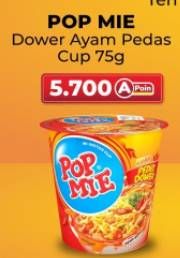 Promo Harga INDOMIE POP MIE Instan Kuah Pedes Dower Ayam 75 gr - Alfamidi