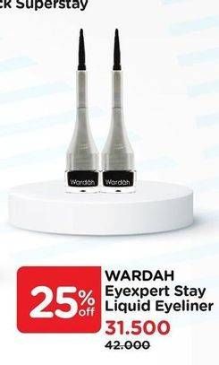 Promo Harga WARDAH Eyexpert Staylast Waterproof Eyeliner Liquid 3 gr - Watsons