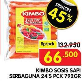 Promo Harga KIMBO Sosis Sapi Serbaguna 24 pcs - Superindo