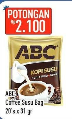 Promo Harga ABC Kopi per 20 sachet 31 gr - Hypermart