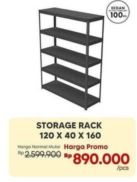 Promo Harga Trans Living Storage Rack 120 X 40 X 160 Cm  - Carrefour