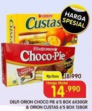 Promo Harga DELFI Orion Custas/Orion Choco Pie   - Superindo